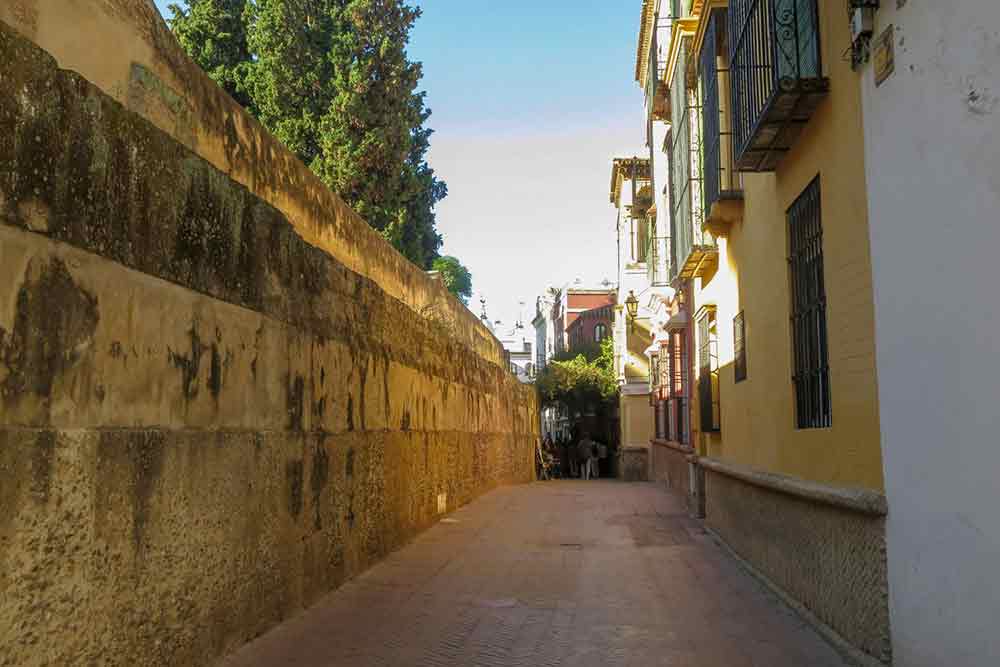 Calle Agua Ancient Wall along Calle Agua