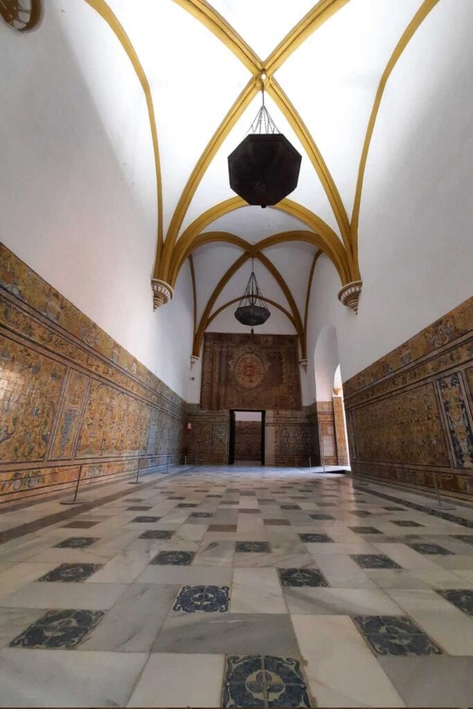 Part of the Gothic Palace at the alcazar