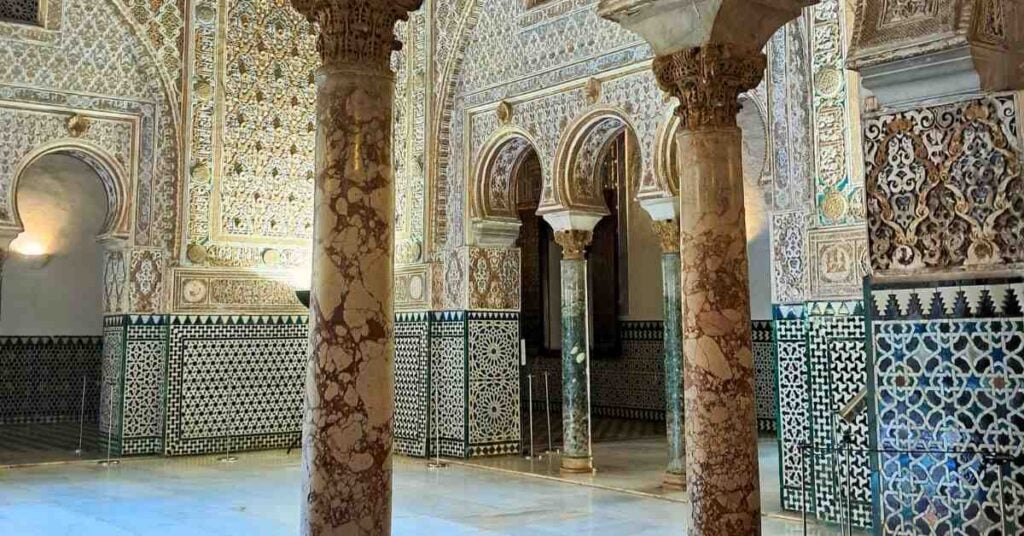 The Salón de Embajadores is one of the things you can see inside the real Alcazar of Seville.
